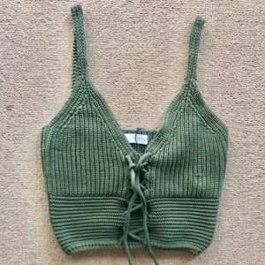 NWT green knit top - accepting best offer